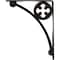 Ekena Millwork Crawley Wrought Iron Bracket, (Single center brace), Antiqued Warm Silver 1 1/2"W x 10"D x 12"H BKTM01X10X12SCRAWS - alternate 6